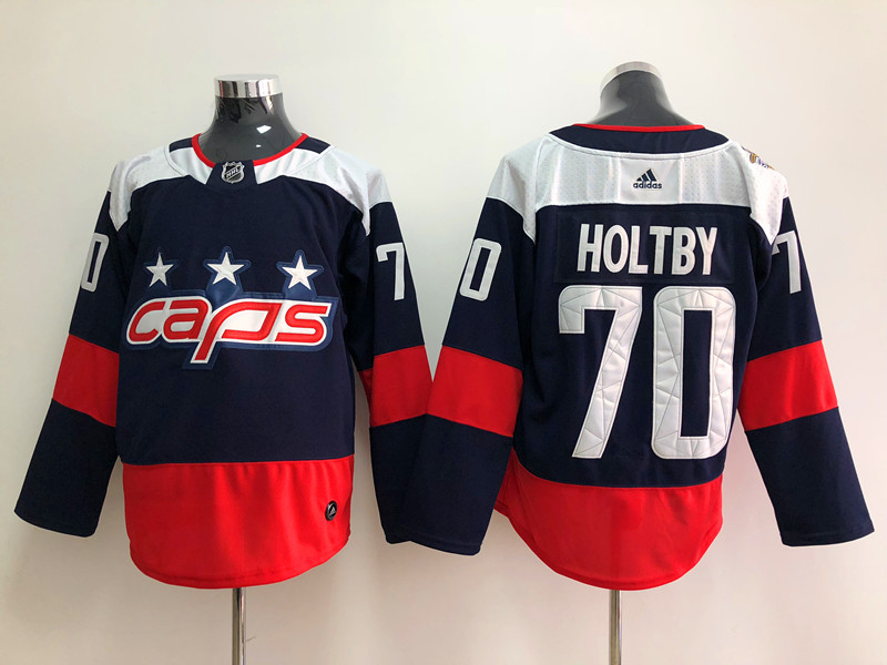 Men's Washington Capitals Braden Holtby #70 Navy Home Breakaway Jersey